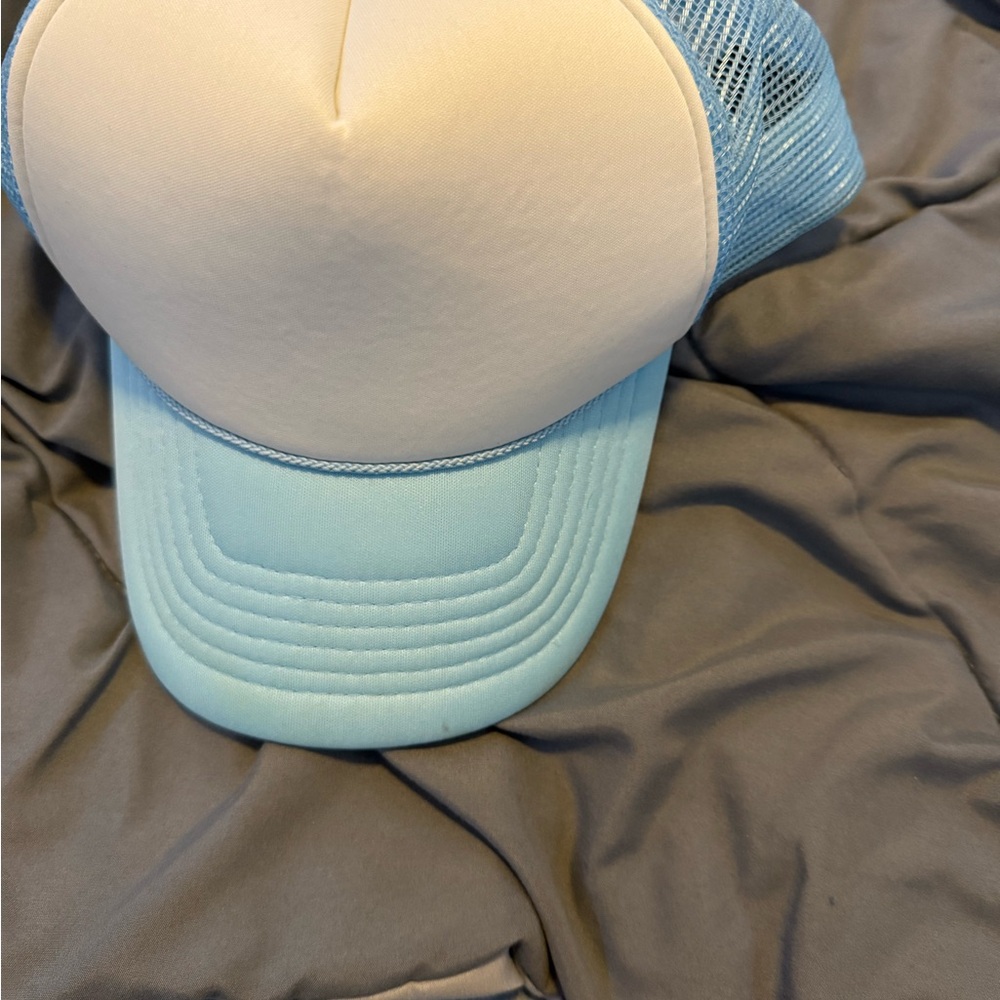 Blue and White Trucker Hat